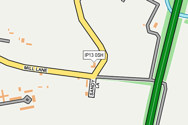 IP13 0SH map - OS OpenMap – Local (Ordnance Survey)