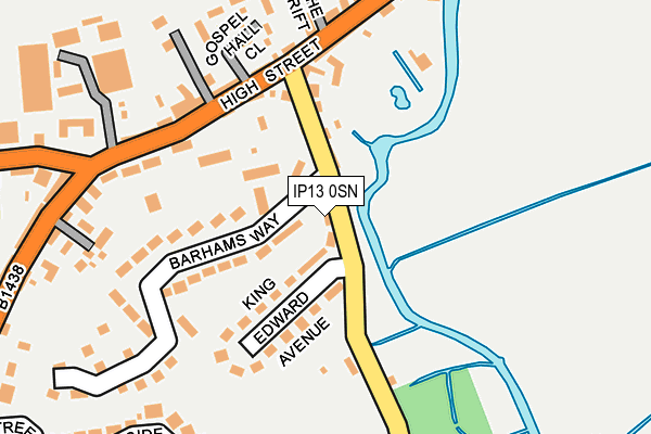 IP13 0SN map - OS OpenMap – Local (Ordnance Survey)