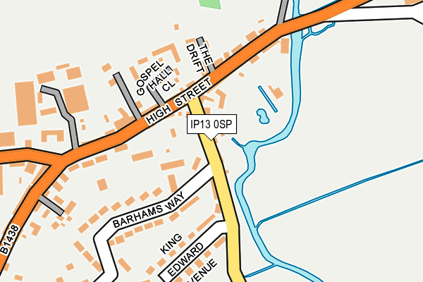 IP13 0SP map - OS OpenMap – Local (Ordnance Survey)