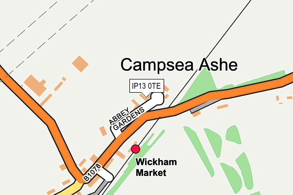 IP13 0TE map - OS OpenMap – Local (Ordnance Survey)