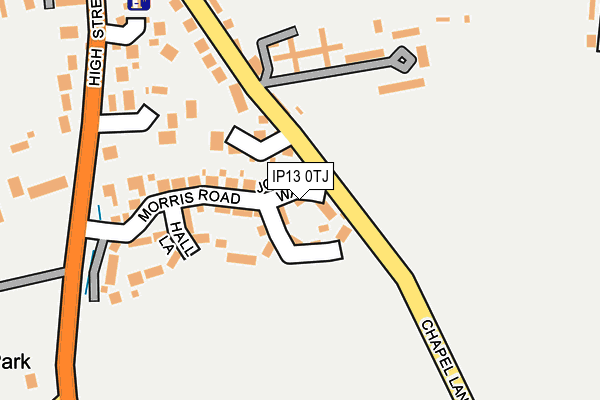 IP13 0TJ map - OS OpenMap – Local (Ordnance Survey)