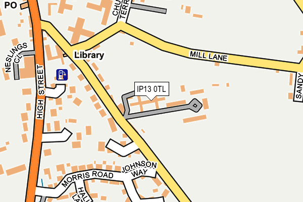 IP13 0TL map - OS OpenMap – Local (Ordnance Survey)