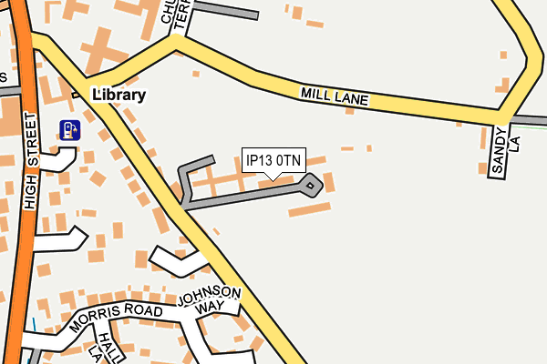 IP13 0TN map - OS OpenMap – Local (Ordnance Survey)