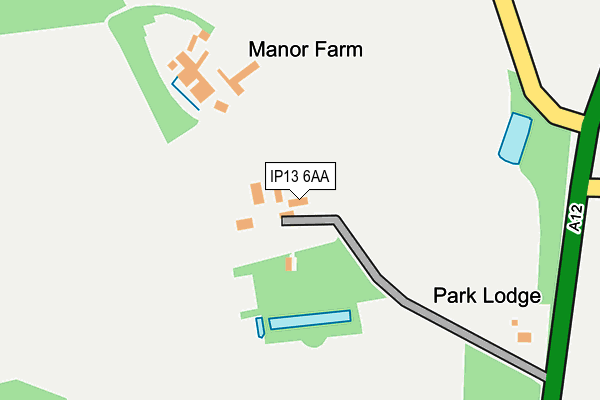 IP13 6AA map - OS OpenMap – Local (Ordnance Survey)