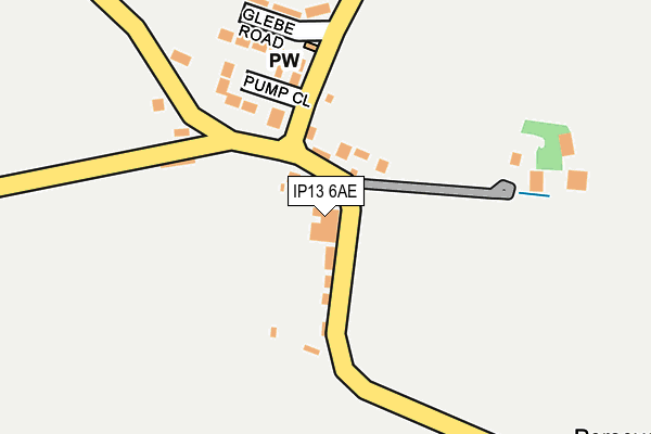 IP13 6AE map - OS OpenMap – Local (Ordnance Survey)