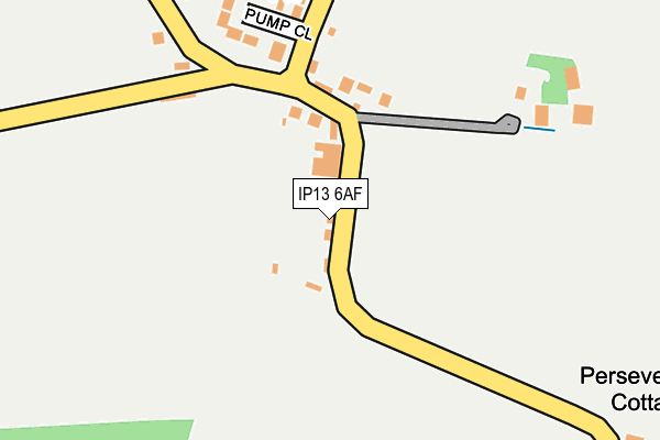 IP13 6AF map - OS OpenMap – Local (Ordnance Survey)