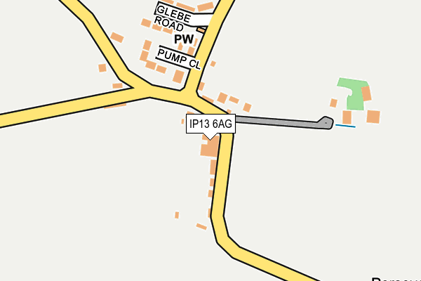 IP13 6AG map - OS OpenMap – Local (Ordnance Survey)