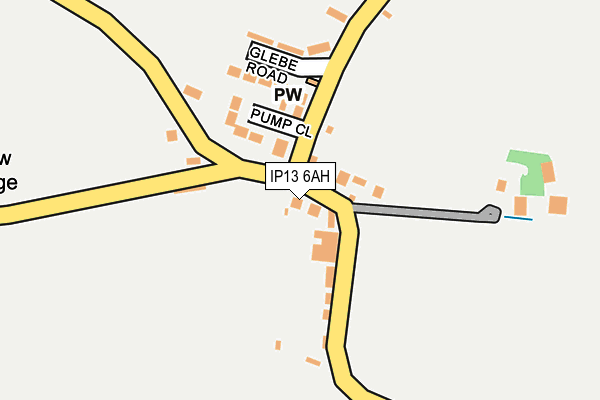 IP13 6AH map - OS OpenMap – Local (Ordnance Survey)