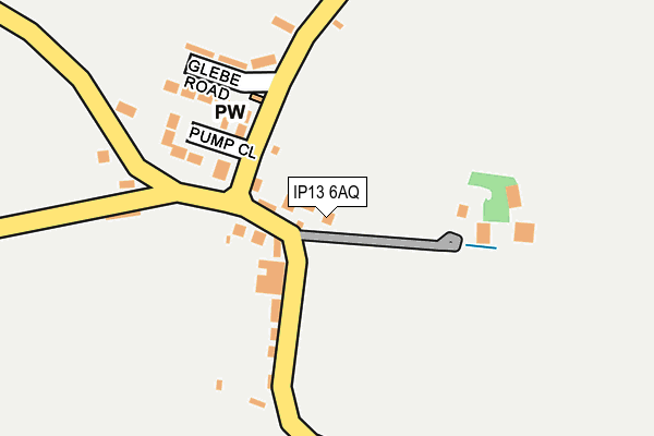 IP13 6AQ map - OS OpenMap – Local (Ordnance Survey)