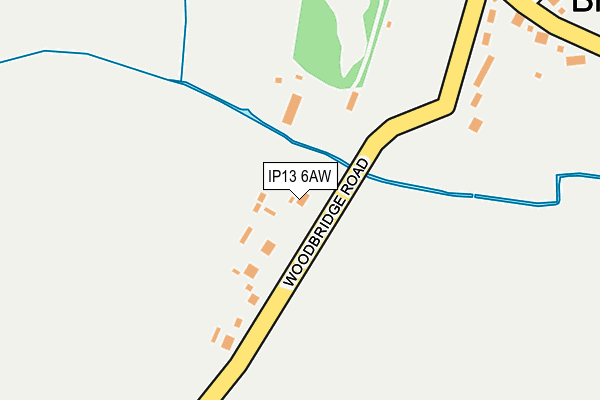 IP13 6AW map - OS OpenMap – Local (Ordnance Survey)