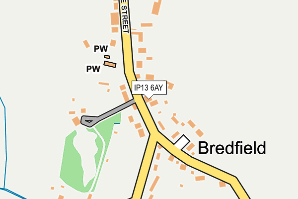 IP13 6AY map - OS OpenMap – Local (Ordnance Survey)