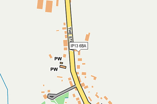 IP13 6BA map - OS OpenMap – Local (Ordnance Survey)