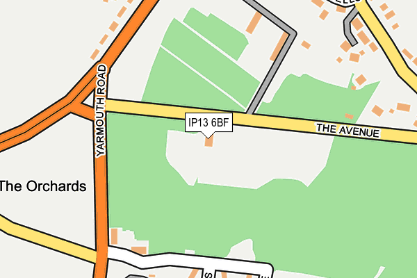 IP13 6BF map - OS OpenMap – Local (Ordnance Survey)