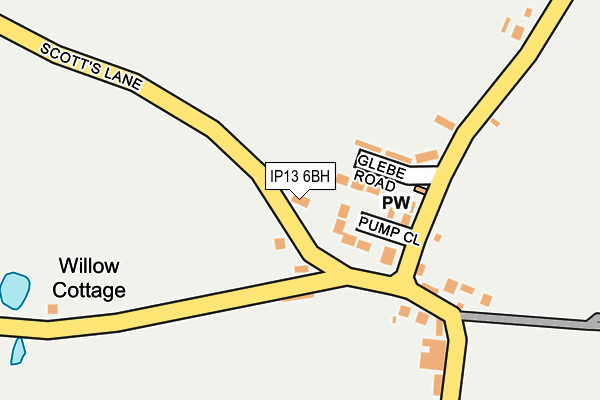 IP13 6BH map - OS OpenMap – Local (Ordnance Survey)