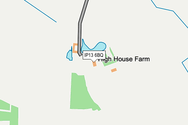 IP13 6BQ map - OS OpenMap – Local (Ordnance Survey)