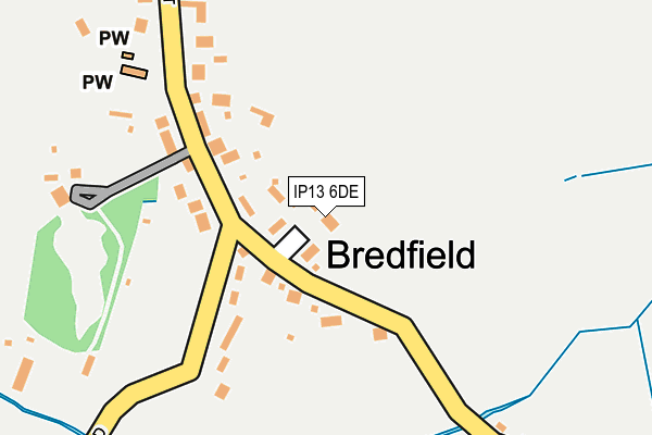 IP13 6DE map - OS OpenMap – Local (Ordnance Survey)