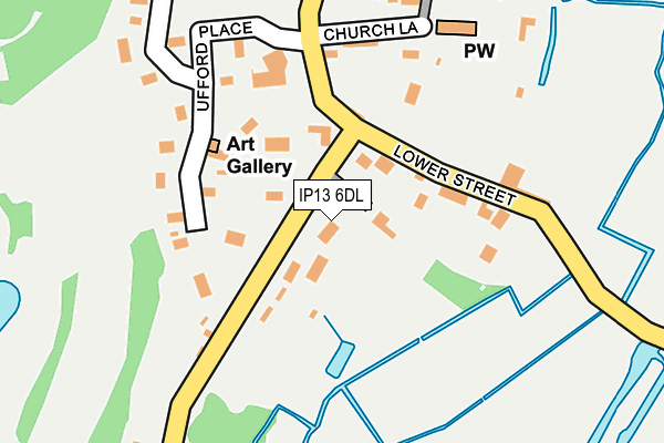 IP13 6DL map - OS OpenMap – Local (Ordnance Survey)