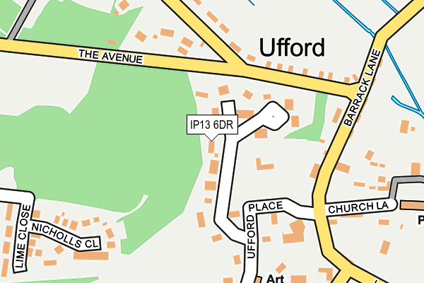 IP13 6DR map - OS OpenMap – Local (Ordnance Survey)