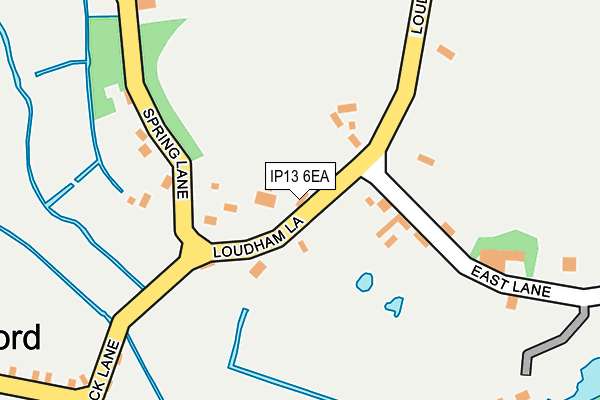 IP13 6EA map - OS OpenMap – Local (Ordnance Survey)