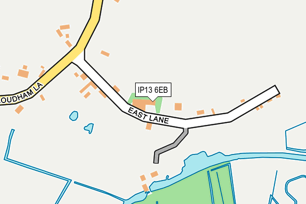 IP13 6EB map - OS OpenMap – Local (Ordnance Survey)