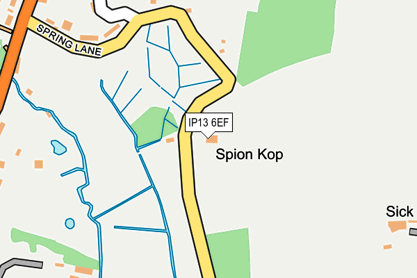 IP13 6EF map - OS OpenMap – Local (Ordnance Survey)