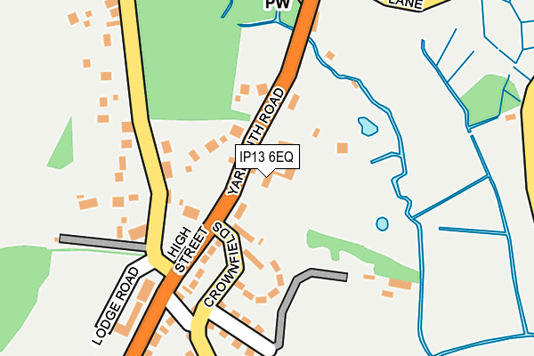 IP13 6EQ map - OS OpenMap – Local (Ordnance Survey)