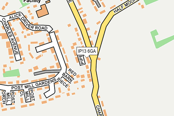 IP13 6GA map - OS OpenMap – Local (Ordnance Survey)