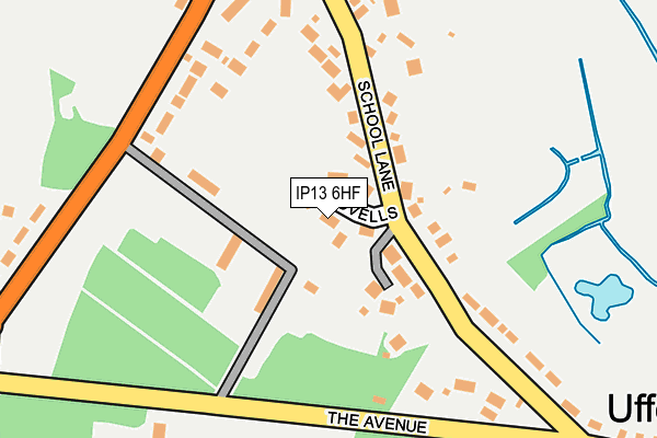 IP13 6HF map - OS OpenMap – Local (Ordnance Survey)