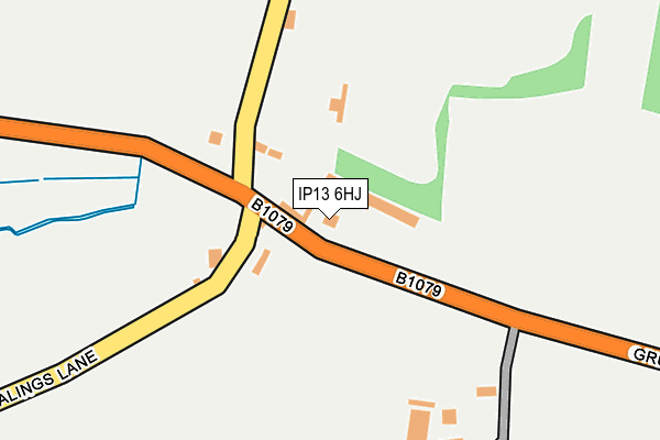 IP13 6HJ map - OS OpenMap – Local (Ordnance Survey)