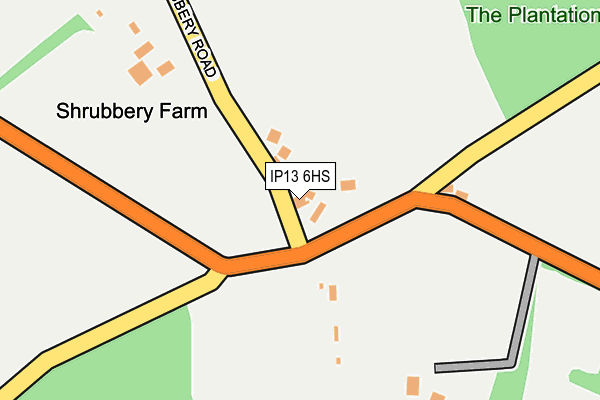 IP13 6HS map - OS OpenMap – Local (Ordnance Survey)