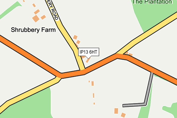 IP13 6HT map - OS OpenMap – Local (Ordnance Survey)