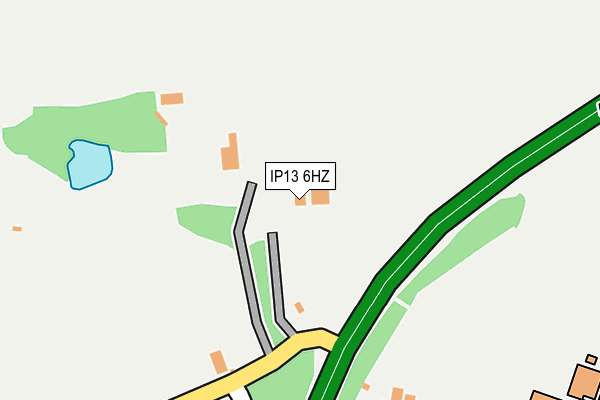 IP13 6HZ map - OS OpenMap – Local (Ordnance Survey)