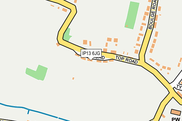 IP13 6JG map - OS OpenMap – Local (Ordnance Survey)