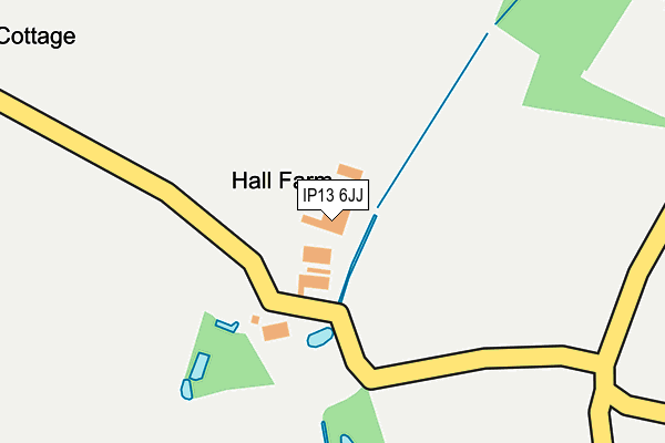 IP13 6JJ map - OS OpenMap – Local (Ordnance Survey)