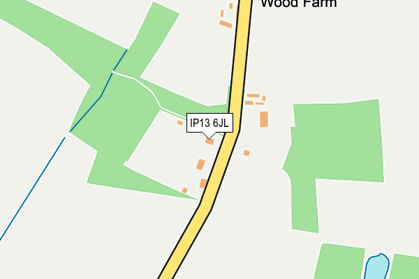 IP13 6JL map - OS OpenMap – Local (Ordnance Survey)
