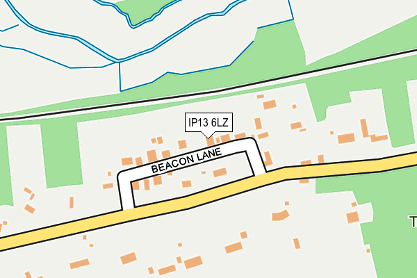 IP13 6LZ map - OS OpenMap – Local (Ordnance Survey)