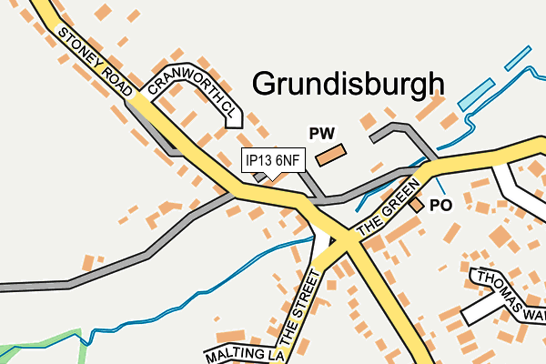 IP13 6NF map - OS OpenMap – Local (Ordnance Survey)