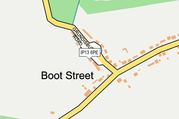 IP13 6PE map - OS OpenMap – Local (Ordnance Survey)