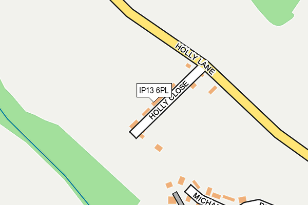 IP13 6PL map - OS OpenMap – Local (Ordnance Survey)