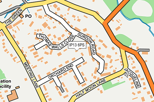 IP13 6PS map - OS OpenMap – Local (Ordnance Survey)