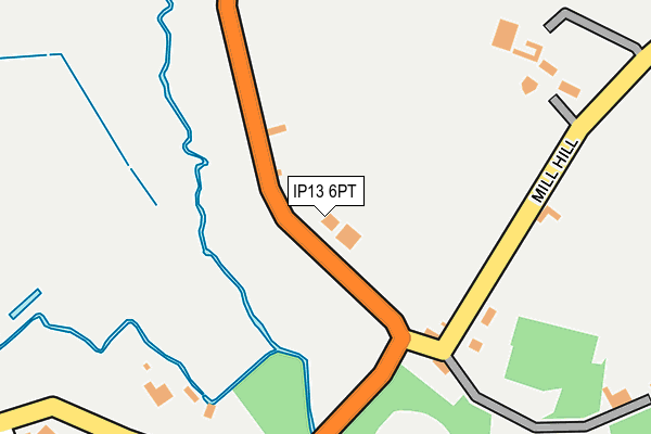 IP13 6PT map - OS OpenMap – Local (Ordnance Survey)
