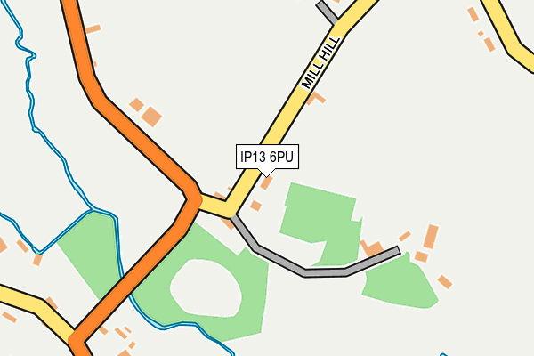 IP13 6PU map - OS OpenMap – Local (Ordnance Survey)