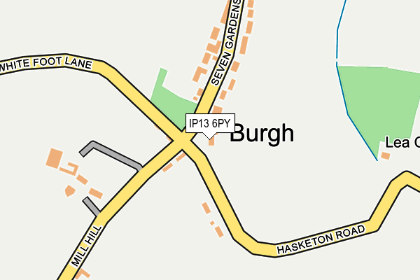 IP13 6PY map - OS OpenMap – Local (Ordnance Survey)