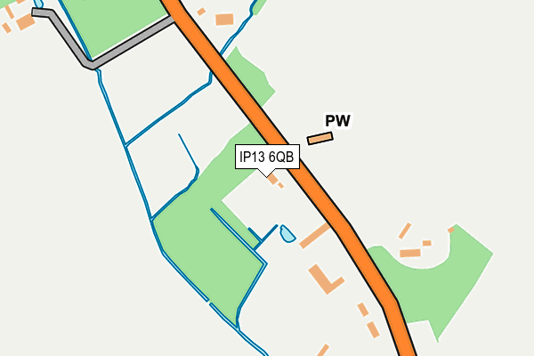 IP13 6QB map - OS OpenMap – Local (Ordnance Survey)