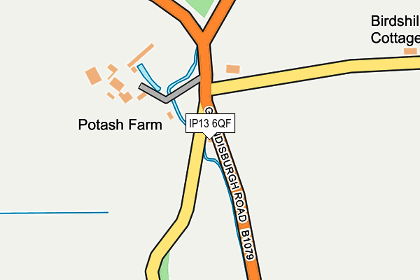 IP13 6QF map - OS OpenMap – Local (Ordnance Survey)