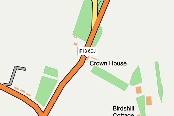 IP13 6QJ map - OS OpenMap – Local (Ordnance Survey)