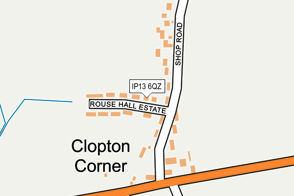 IP13 6QZ map - OS OpenMap – Local (Ordnance Survey)