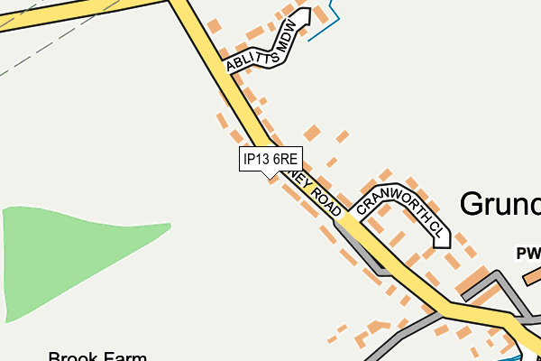 IP13 6RE map - OS OpenMap – Local (Ordnance Survey)
