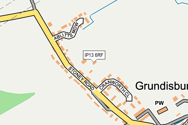 IP13 6RF map - OS OpenMap – Local (Ordnance Survey)