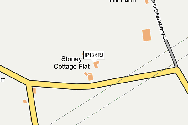 IP13 6RJ map - OS OpenMap – Local (Ordnance Survey)